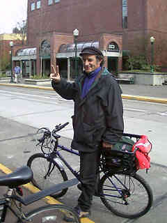 Doug rides his bike